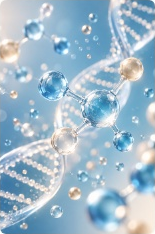 Ilustração molecular representando hormônios